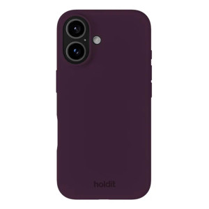Holdit Silicone Case voor de Apple iPhone 16 - Deep Plum