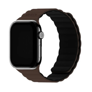 Holdit Siliconen bandje magneet voor de Apple Watch   38/40/41/42 mm - Chocolate / Black