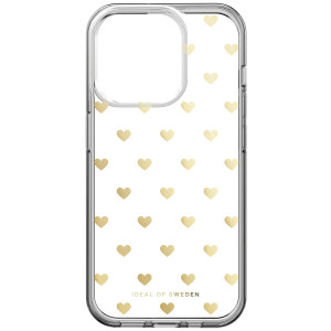 iDeal of Sweden Clear Case MagSafe voor de Apple iPhone 15 Pro - Golden Hearts