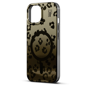 iDeal of Sweden Mirror Case met MagSafe voor de Apple iPhone 17e / 16e / 15 / 14 / 13 - Leo Ombre
