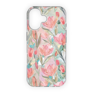 iDeal of Sweden Clear Case MagSafe voor de Apple iPhone 16 - Tulip Bloom