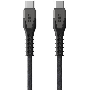 UAG Kevlar® Core USB-C naar USB-C oplaadkabel - 1,5 meter - Zwart / Grijs