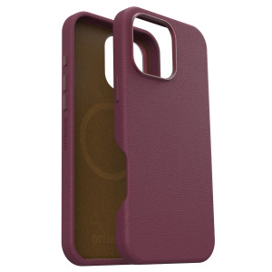OtterBox Symmetry Cactus leren Backcover met MagSafe voor de Apple iPhone 16 Pro Max - Maroon Bells