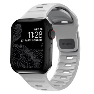 Nomad Sport band FKM voor de Apple Watch   44/45/46/49 mm - Lunar Gray