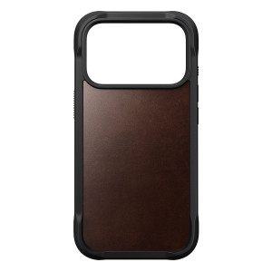 Nomad Rugged Horween Leather Backcover voor de Apple iPhone 17 Pro - Rustic Brown