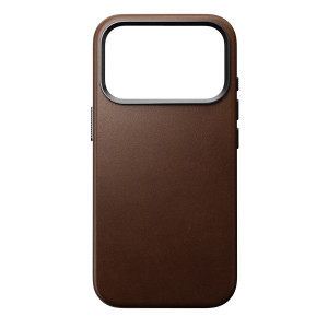 Nomad Traditional Leather Backcover met MagSafe voor de Apple iPhone 17 Pro - Bruin