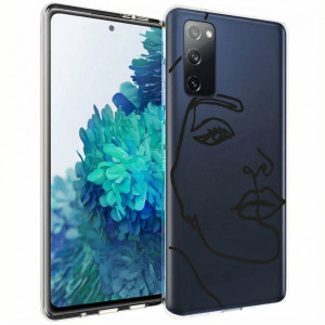 imoshion Design hoesje voor de Samsung Galaxy S20 FE - Line Art Woman Black
