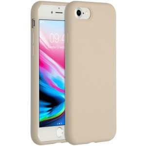 Accezz Liquid Silicone Backcover voor de Apple iPhone SE (2022 / 2020) / 8 / 7 - Stone