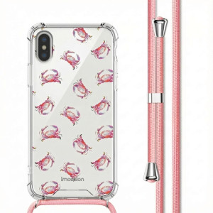 imoshion Design hoesje met koord voor de Apple iPhone X / Xs - Crab Watercolor
