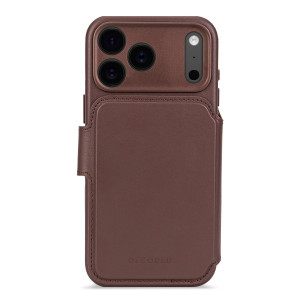 Decoded 2 in 1 Leather Detachable Wallet MagSafe voor de Apple iPhone 17 Pro - Chocolate Brown