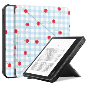 imoshion Design Vouwbare Bookcase voor de Kobo Libra Colour - Cherry Check