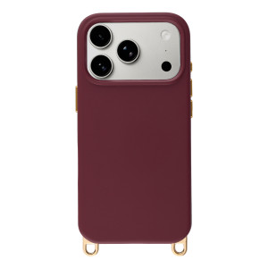 Selencia Rivièra MagSafe Backcover met afneembare haakjes voor de Apple iPhone 17 Pro - Bold Burgundy