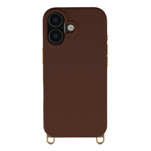 Selencia Rivièra MagSafe Backcover met afneembare haakjes voor de Apple iPhone 17 - Choco Brown