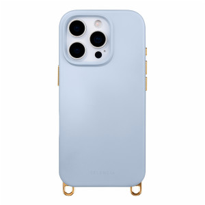 Selencia Rivièra MagSafe Backcover met afneembare haakjes voor de Apple iPhone 16 Pro - Powder Blue