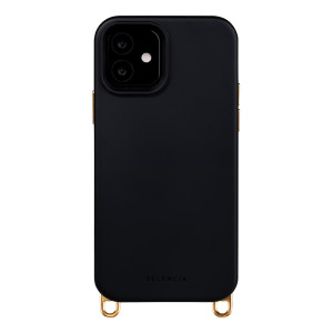 Selencia Rivièra MagSafe Backcover met afneembare haakjes voor de iPhone 12 / 12 Pro - Velvet Black