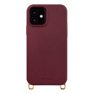 Selencia Rivièra MagSafe Backcover met afneembare haakjes voor de iPhone 12 / 12 Pro - Bold Burgundy