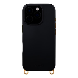 Selencia Rivièra MagSafe Backcover met afneembare haakjes voor de Apple iPhone 16 Pro Max - Velvet Black