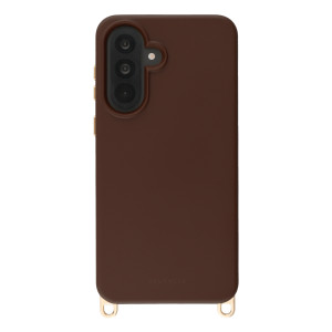 Selencia Rivièra MagSafe Backcover met afneembare haakjes voor de Samsung Galaxy A36 / A56 - Choco Brown