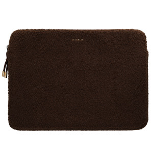 Selencia Teddy Laptophoes 13-14 inch - Laptopsleeve - Choco Brown