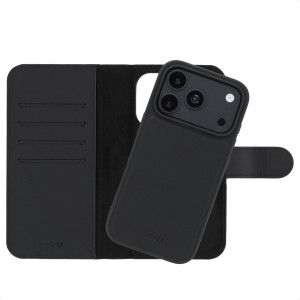 Accezz Edge Uitneembare Bookcase met MagSafe voor de Apple iPhone 18 Pro / 17 Pro - Zwart