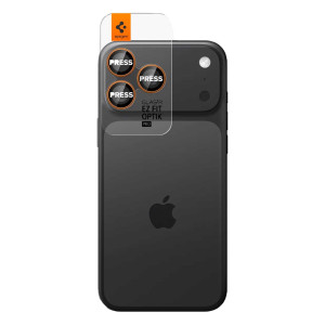 Spigen Optik Pro EZ Fit Lens Protector - Cameralens bescherming (2-pack) voor de Apple iPhone 17 Pro (Max) / 16 Pro (Max) / 15 Pro (Max) / 14 Pro
