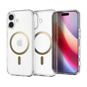 Spigen Ultra Hybrid Backcover MagSafe voor de Apple iPhone 17 - Clear Gold