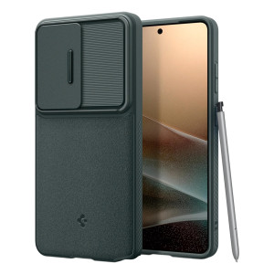 Spigen Optik Armor Camera Slider voor de Samsung Galaxy S26 Ultra - Abyss Green