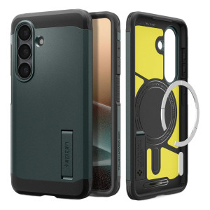 Spigen Tough Armor Backcover MagSafe voor de Samsung Galaxy S26 Plus - Abyss Green