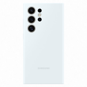 Originele Silicone Backcover voor de Samsung Galaxy S24 Ultra - White