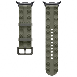Originele Nylon Athleisure Band voor de Samsung Galaxy Watch 8 (40/44mm) / Classic (46mm) - Maat S/M - Groen