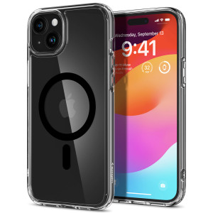 Spigen Ultra Hybrid Backcover MagSafe voor de Apple iPhone 15 - Zwart