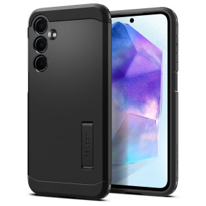 Spigen Tough Armor Backcover voor de Samsung Galaxy A55 - Zwart
