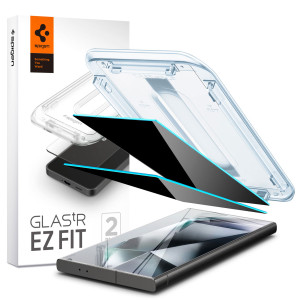Spigen GLAStR Privacy EZ Fit Screenprotector + Applicator - 2-pack voor de Samsung Galaxy S24 Ultra