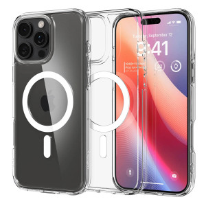 Spigen Ultra Hybrid Backcover MagSafe voor de Apple iPhone 16 Pro - White