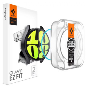 Spigen EZ FIT Glas.tR Screenprotector met applicator voor de Samsung Galaxy Watch 7 - 40 mm - Transparant