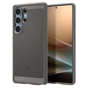 Spigen Rugged Armor Backcover MagSafe voor de Samsung Galaxy S25 Ultra - Marble Gray