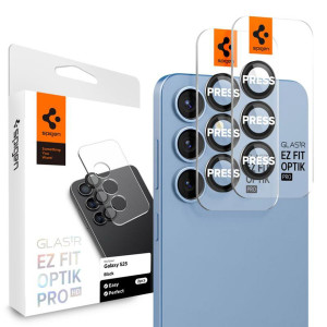 Spigen Optik Pro EZ Fit Lens Protector - Cameralens bescherming (2-pack) voor de Samsung Galaxy S25 Plus