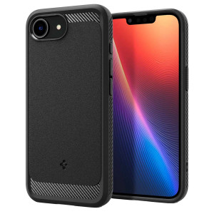 Spigen Rugged Armor Backcover MagSafe voor de Apple iPhone 17e / 16e - Matte Black