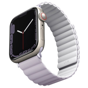 Uniq Revix dubbelzijdig bandje voor de Apple Watch   44/45/46/49 mm - Lilac / White