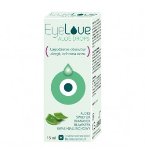Krople EyeLove Aloe Drops - z aloesem i rumiankiem, dla alergików