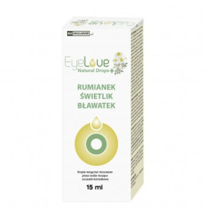 Krople EyeLove Natural Drops+ 15 ml - rumianek i świetlik