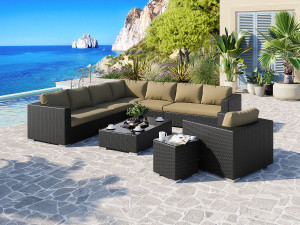 Moonlight Loungsæt - Sofagruppe I Sort Polyrattan