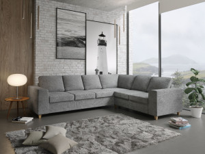 Holmsbu 3c2/2c3 Hjørnesofa - Lys Grå - Vendbar