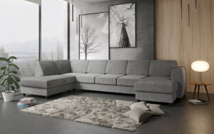Risør A4d U-Sofa Med Sjeselong - Lys Grå