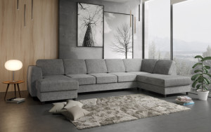 Risør D4a U-Sofa Med Sjeselong - Lys Grå