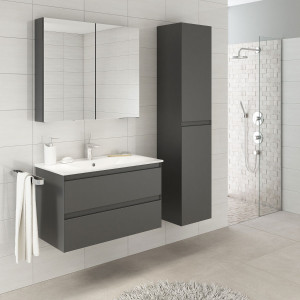 Noradesign 80 Cm Badeværelsesmøbel Grå Mat