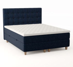 Comfort Seng Med Oppbevaring 160x200 - Mørk Blå