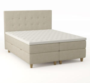 Comfort Seng Med Oppbevaring 160x200 - Sand