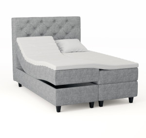 Comfort Regulerbar Seng 140x200 - Lys Grå