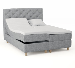 Comfort Regulerbar Seng 160x200 - Lys Grå